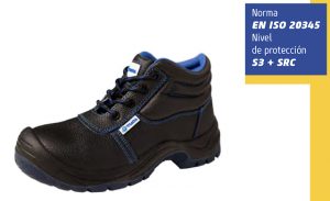 Bota piel flor color negro S3 SR 0% metal