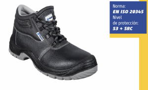 Bota piel flor color negro S3 SR