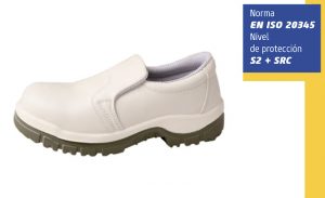 Mocasín alimentación color blanco S2 SR 0% metal